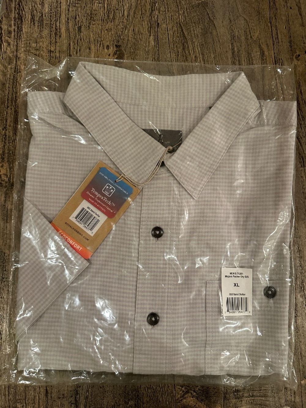 *NWT* Royal Robbins Mojave Pucker Dry S/S shirt - Men's XL / Color: Sand Dollar